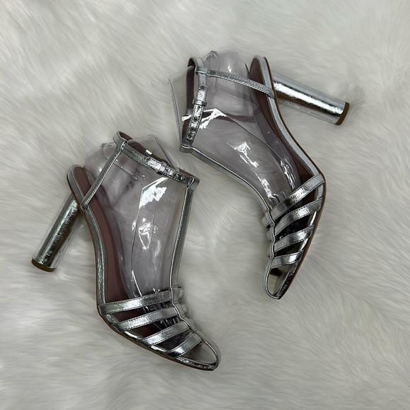 Diane Von Furstenberg Silver Sandals - Picture 1 of 11